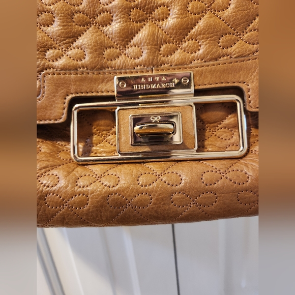 RARE! Anya Hindmarch London Luxe Satchel Handbag in Camel Leather - Picture 2 of 16